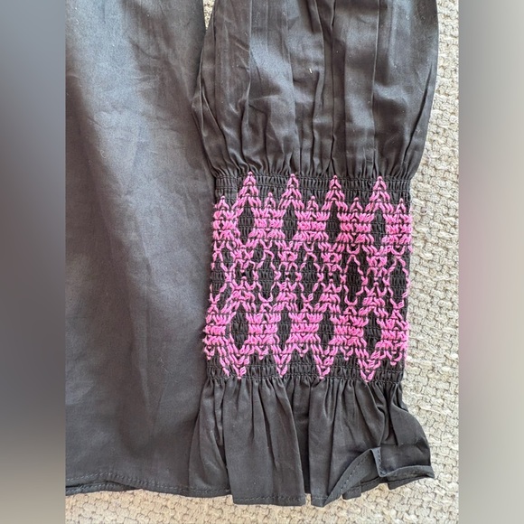 Maje Paris Smocked Off-Shoulder Cotton Top – Size 1 (Small) - Picture 6 of 14